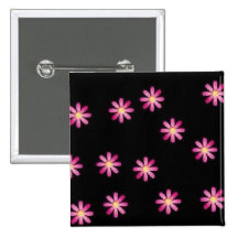 Pink flowers  button