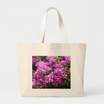 Pink Flowers In Bush Tote Bag