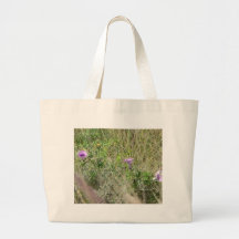 Pink Flowers In The Grass Bag