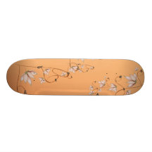Pink Flowers Skateboard