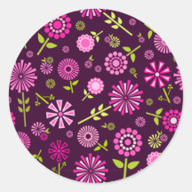 Pink Flowers Sticker