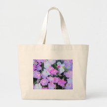 pink flowers tote bag