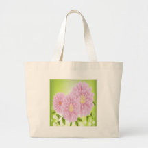 Pink Flowers Tote Bags
