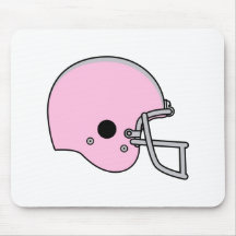 Pink Football Helmet Mouse Mat