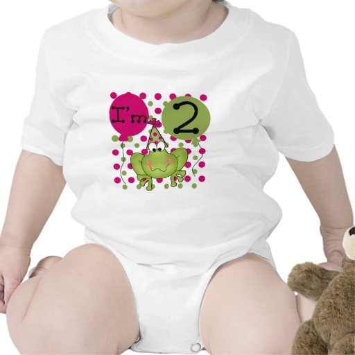 Pink Frog 2nd Birthday tshirts and gifts