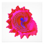 Pink Fuscia Sea Shell Modern Wedding Invitation