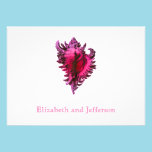 Pink Fuscia Sea Shell Modern Wedding Invitation invitations