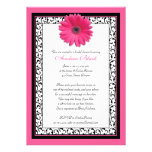 Pink Gerbera Daisy Floral Bridal Shower Invitation