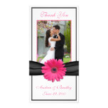 Pink Gerbera Daisy Wedding Thank You Photocard Photo Cards