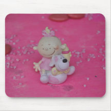 pink girl mousepads