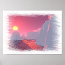 Pink Glacier Poster