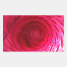 Pink Glass Spiral Rectangle Sticker