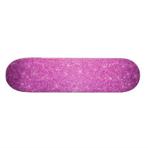Pink glitter stars custom skate board