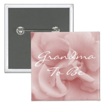 Pink Grandma To Be Rose Petal Pin