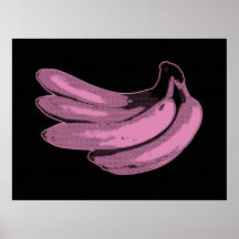 Pink Graphic Banana Poster