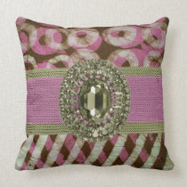 Pink & Green Rhinestone Mojo Pillow pillows