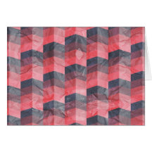 Pink Grey Chevron Pattern Card