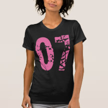 PINK GRUNGE NUMBERS 07 TSHIRTS