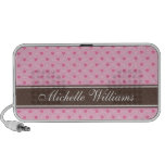 Pink heart polka dots personalised custom speakers