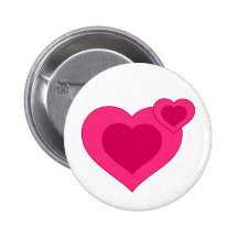 pink hearts Button