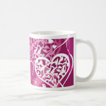 Pink Hearts Mug