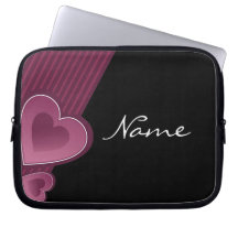 Pink Hearts Neoprene Laptop Sleeve