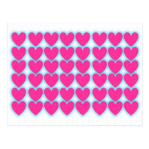 Pink Hearts Postcards