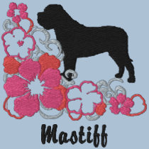 Pink Hibiscus Mastiff embroidered shirts