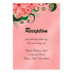 Pink Hibiscus Wedding Reception Enclosure Cards Business Card