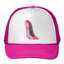 Pink High Heel Shoe Art Cap Hat
