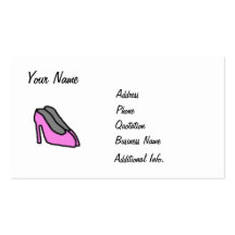 Pink High Heels Business Card