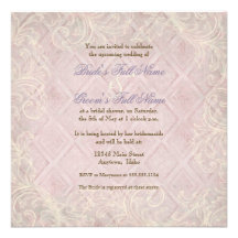 Pink Hydrangea Swirl - Floral Bridal Shower Invite
