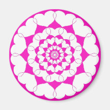 Pink Joined Hearts Magnet