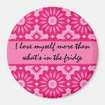 Pink kaleidoscope dieting loving affirmation refrigerator magnets