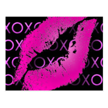 Pink Kisses Postcards