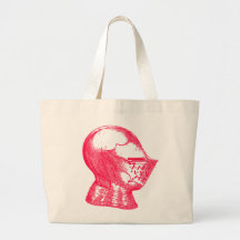 Pink Knight Mediaeval Armour Helmet Knights Tote Bag