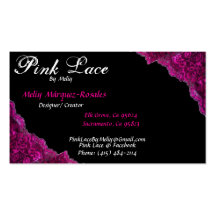pink-lace-border business card template