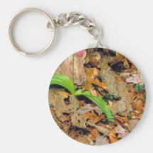 Pink lady's slipper keychains