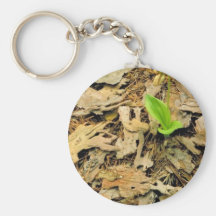 Pink lady's slipper, white form key chains
