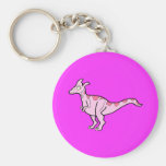 Pink Lambeosaurus Key Chains