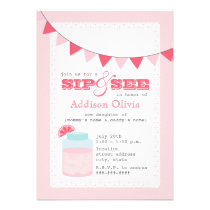 Pink Lemonade Sip & See Baby Girl invitations