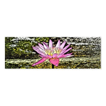 Pink Lilypad Flower Painting Business Cards