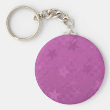 Pink Lined Star Field Keychains