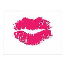 Pink Lipstick Postcard