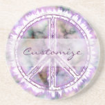 Pink Live Electric Energy Peace Sign Coasters