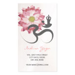 Pink Lotus Flower Spiritual Yoga Om Logo Symbol Business Cards