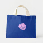 Pink Love Heart Tiny Tote Bags