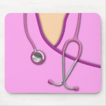 Pink Medical Scrubs Mousepad