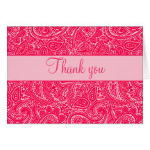 Pink Mini Paisley Note Cards