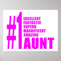 Pink Modern #1 Aunts : Number One Aunt Poster